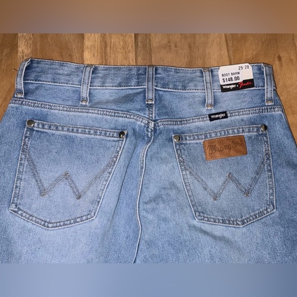 Wrangler X Fender Destroyed Loose Mom Jeans Pants 90s Western Festival Ripped 29 - Picture 10 of 14